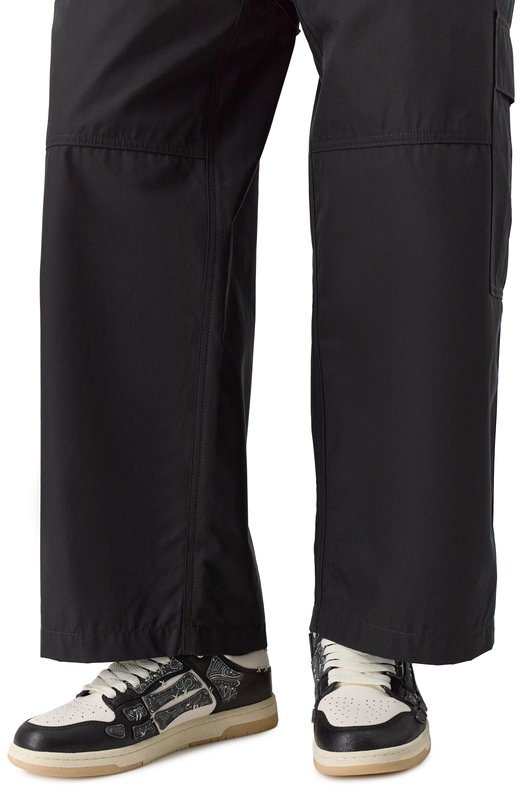 Кожаные кеды Skel-Top Amiri AMF0SR1140 Чёрно-белый  AMF0SR1140 Фото 3
