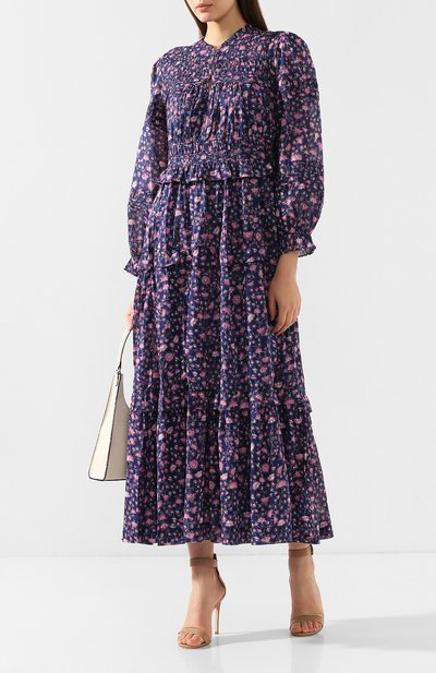 Хлопковое платье ISABEL MARANT ETOILE темно-синего цвета по цене 57550 руб., арт. R01511-19A038E/LIK0YA, фото 2 Хлопковое платье ISABEL MARANT ETOILE, арт. R01511-19A038E/LIK0YA, фото 2