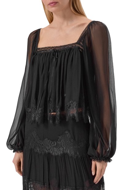 Шелковая блузка LOVE SHACK FANCY, арт. T1532-3311, фото 3