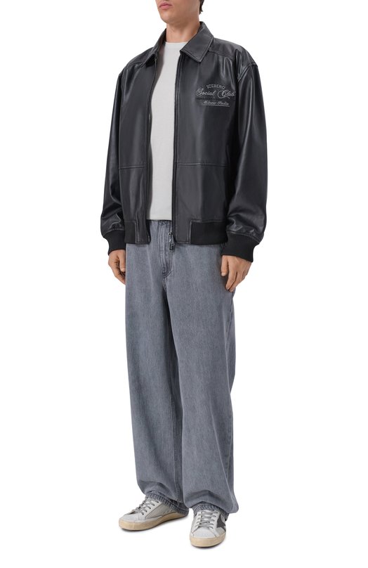 Кожаный бомбер Iceberg Z020/6805 Чёрный  Z020/6805 Фото 2