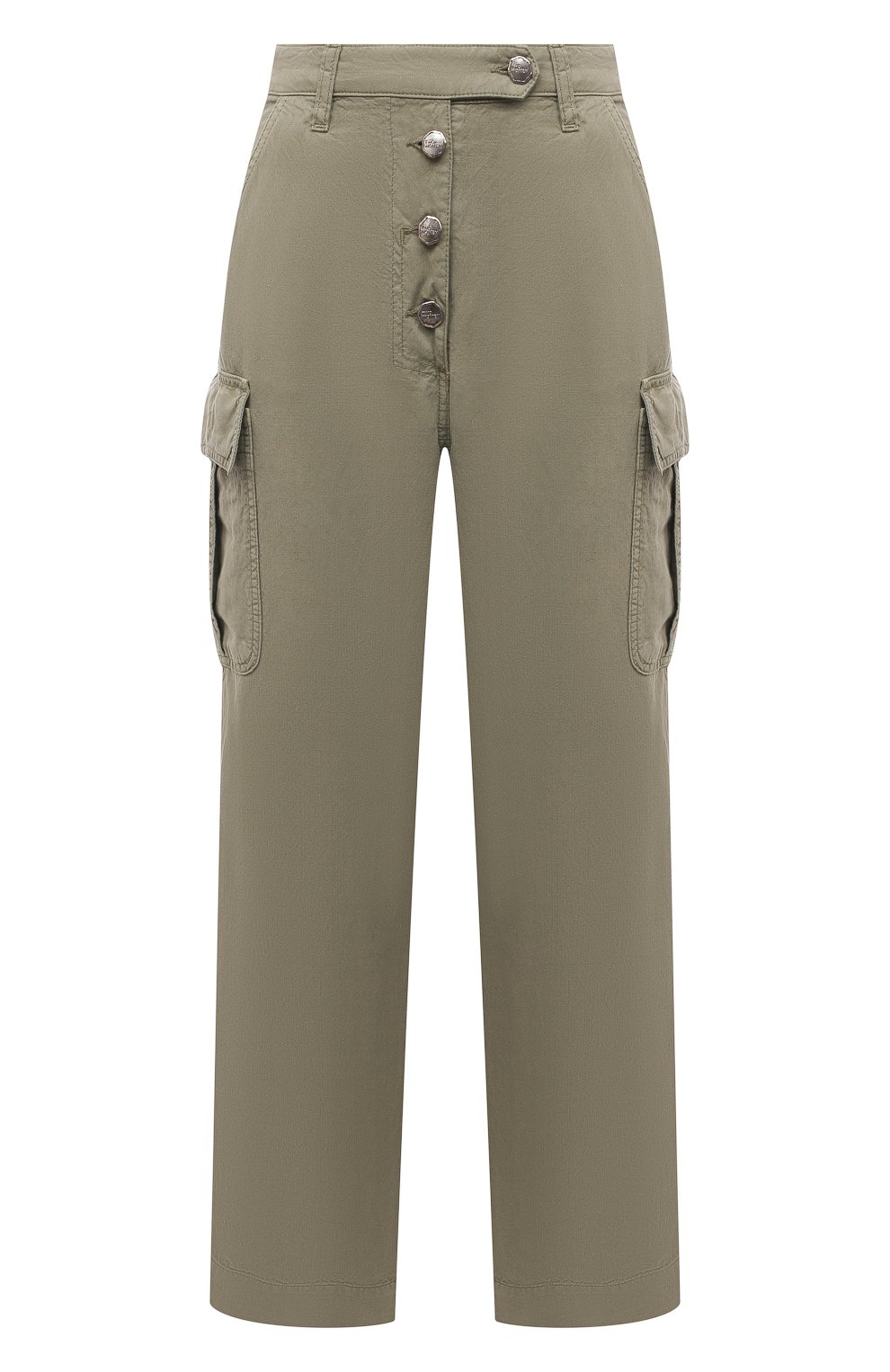 Хлопковые брюки TWO WOMEN IN THE WORLD хаки цвета по цене 27830 руб., арт. A12CT3 Alva, фото 1 Хлопковые брюки TWO WOMEN IN THE WORLD, арт. A12CT3 Alva, фото 1