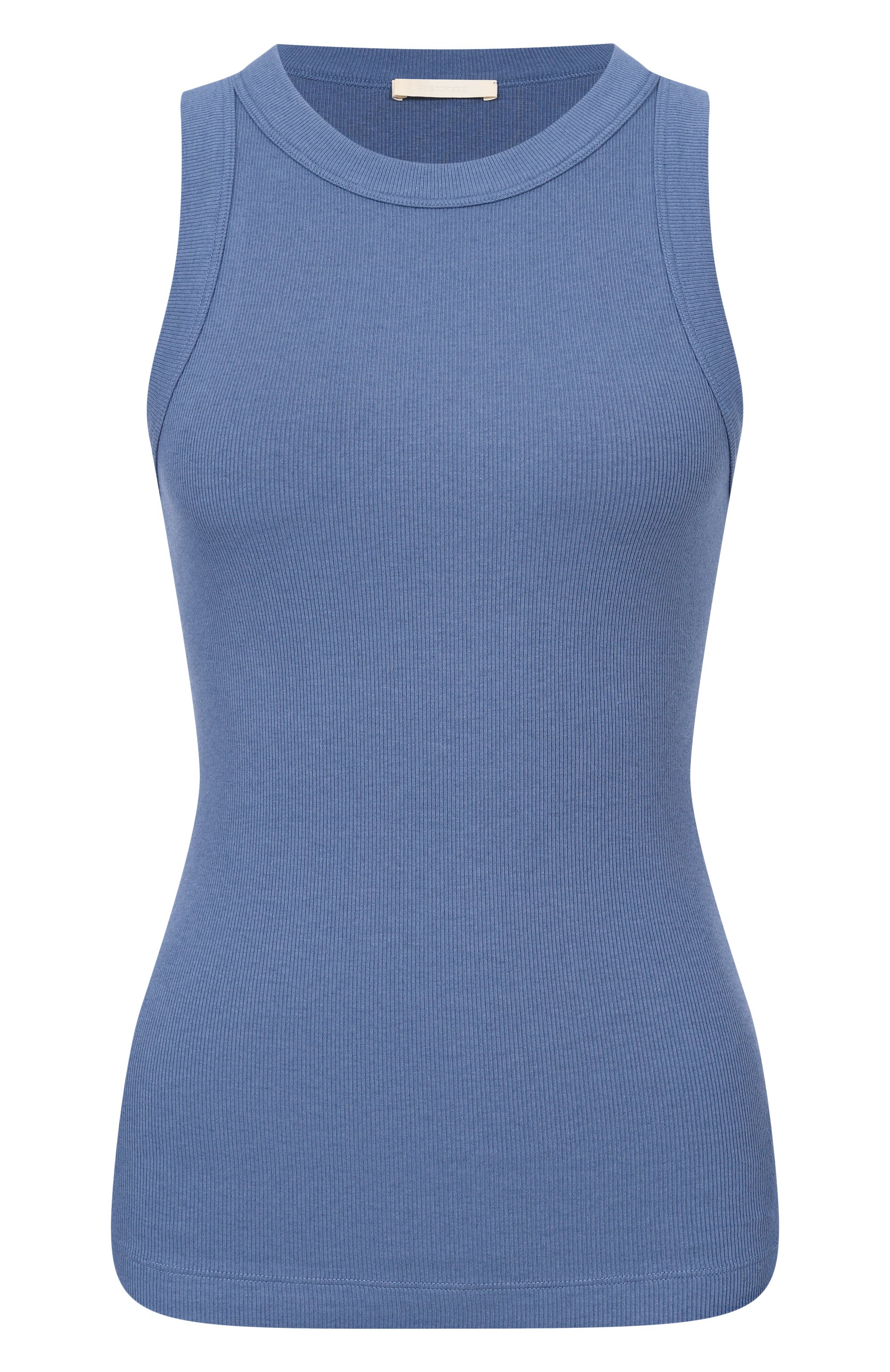 Майка из хлопка и шелка 12 STOREEZ голубого цвета по цене 4800 руб., арт. 136696, фото 1 Майка из хлопка и шелка 12 STOREEZ, арт. 136696, фото 1