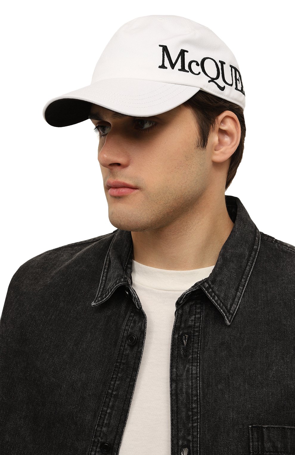 Хлопковая бейсболка ALEXANDER MCQUEEN, арт. 632896/4105Q, фото 2
