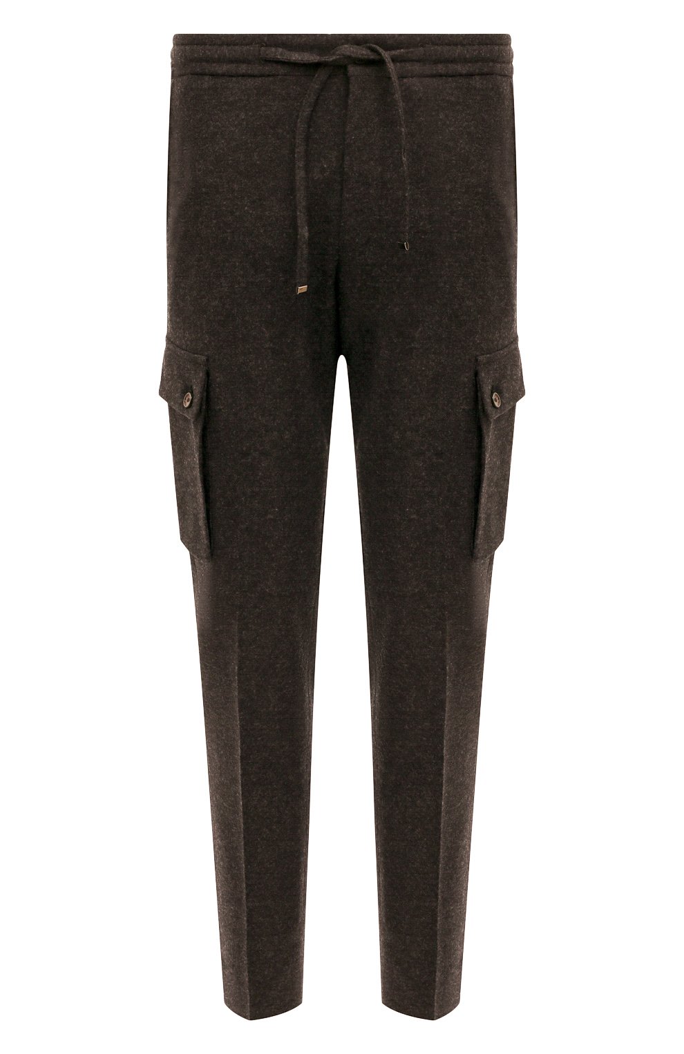 Шерстяные брюки-карго CORNELIANI коричневого цвета по цене 46200 руб., арт. 904L14-2818801/00, фото 1 Шерстяные брюки-карго CORNELIANI, арт. 904L14-2818801/00, фото 1