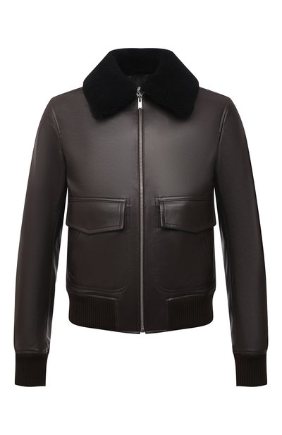 Кожаный бомбер с меховой отделкой LANVIN, арт. RM-LF0003-CM23-P21, фото 1