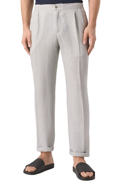 Льняные брюки KITON, арт. UPN01H0928619, фото 3