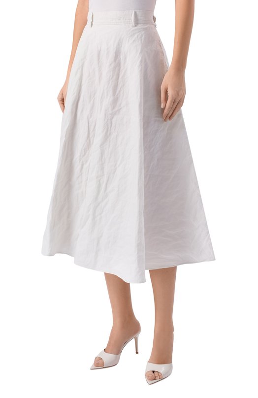 Хлопковая юбка Moschino A0121/0533 Белый  A0121/0533 Фото 3