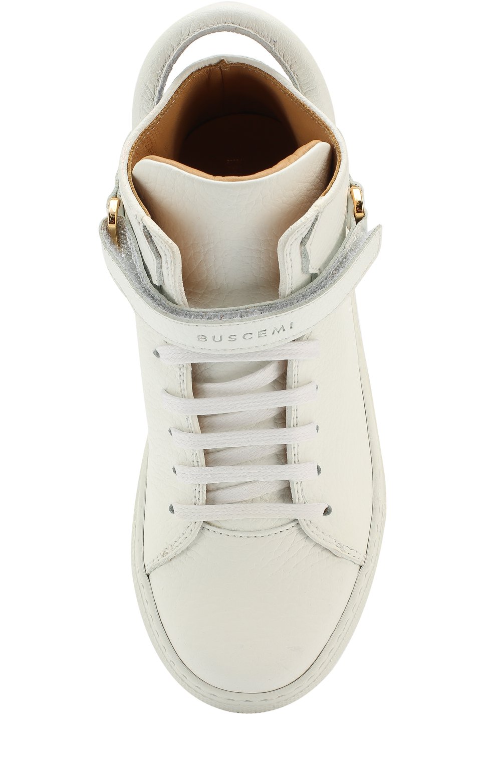 Высокие кожаные кеды на шнуровке с застежками велькро BUSCEMI, арт. 117SK100LK010A, фото 4