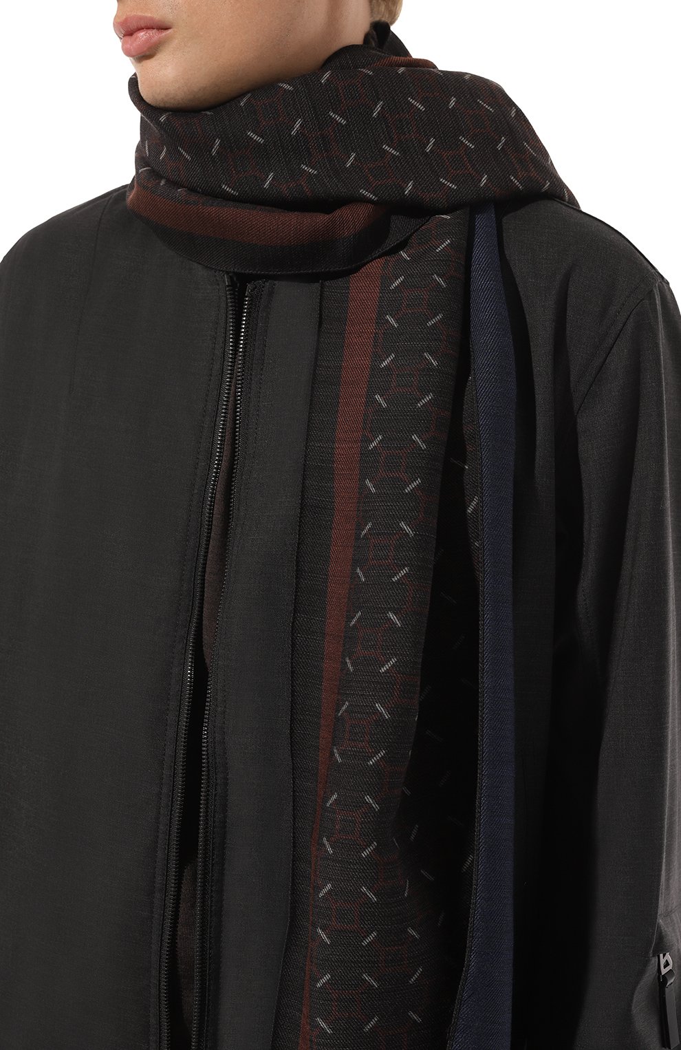 Шарф из шерсти и шелка CORNELIANI, арт. 92B345-3829021, фото 2