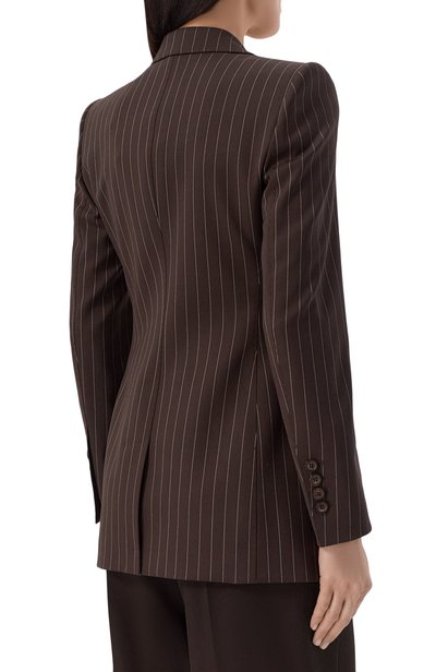 Шерстяной жакет DOLCE & GABBANA коричневого цвета по цене 399500 руб., арт. F29QFT/GDD1H, фото 4 Шерстяной жакет DOLCE & GABBANA, арт. F29QFT/GDD1H, фото 4