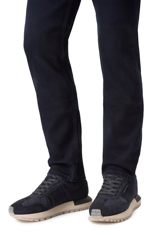 Замшевые кроссовки Emporio Armani EM003740/AF19728 Синий  EM003740/AF19728 Фото 3