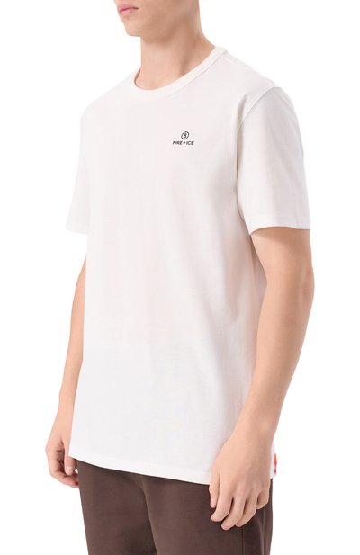 Хлопковая футболка BOGNER FIRE+ICE белого цвета по цене 10800 руб., арт. 54369760, фото 3 Хлопковая футболка BOGNER FIRE+ICE, арт. 54369760, фото 3