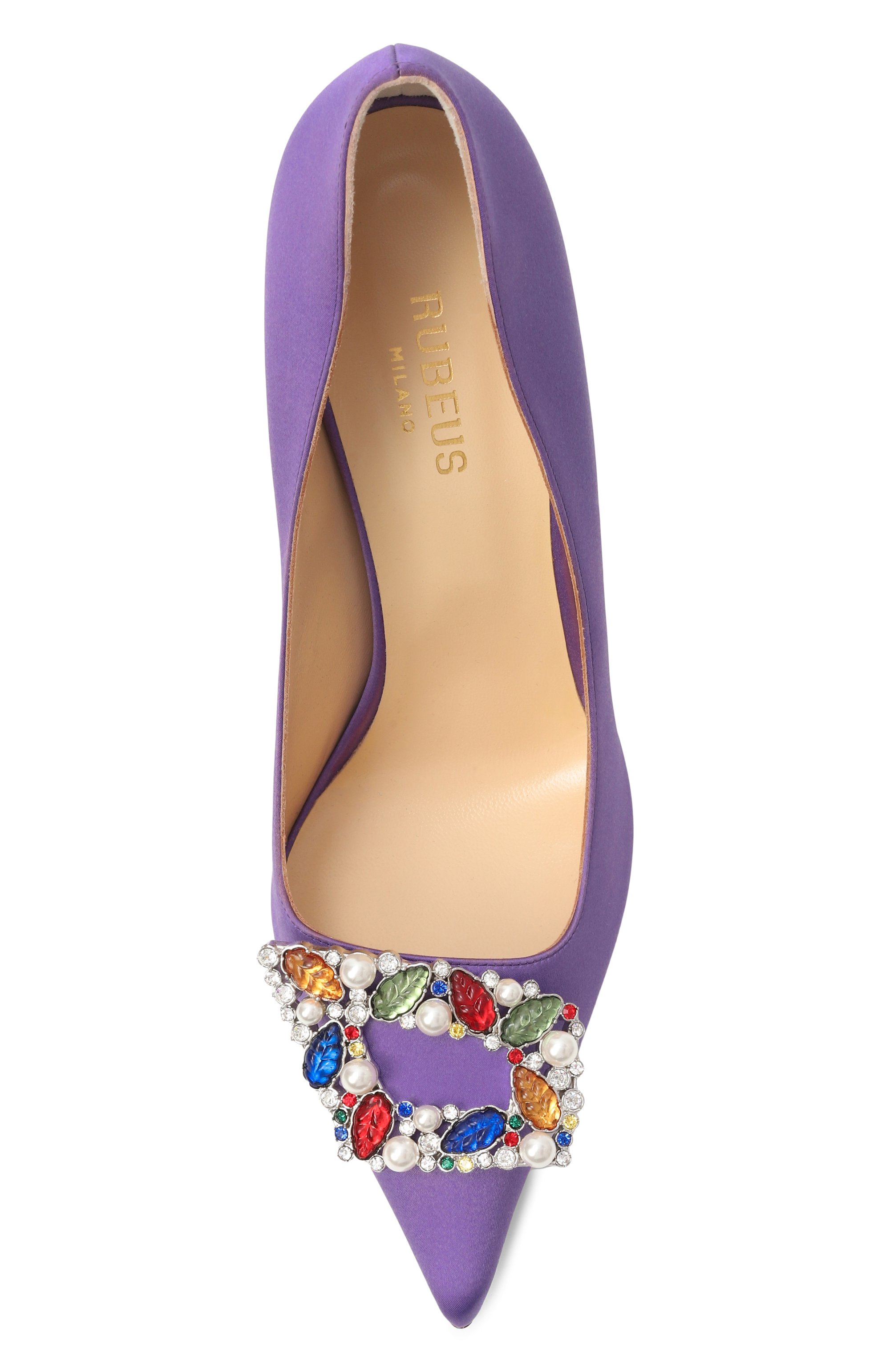 Текстильные туфли decollete tutti frutti 105 RUBEUS MILANO, арт. DEC0LLETE TUTTI FRUTTI 105/SILK, фото 6