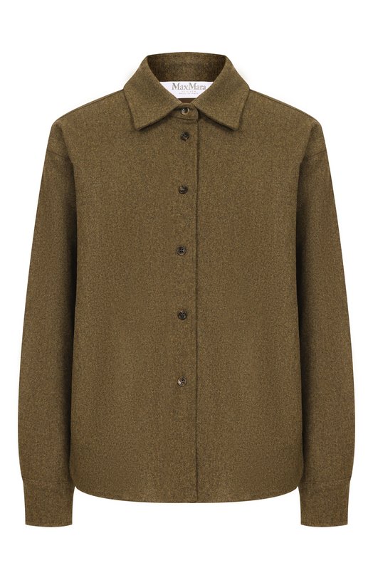 Шерстяная рубашка Max Mara BENARES1234 Хаки BENARES1234