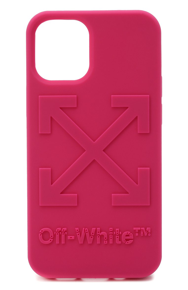 Чехол для iphone 12/12 pro OFF-WHITE фуксия цвета, арт. 0WPA020R21PLA005 | Фото 1 (Материал: Пластик; Нос: Не проставлено; Региональные ограничения белый список (Axapta Mercury): Не проставлено)
