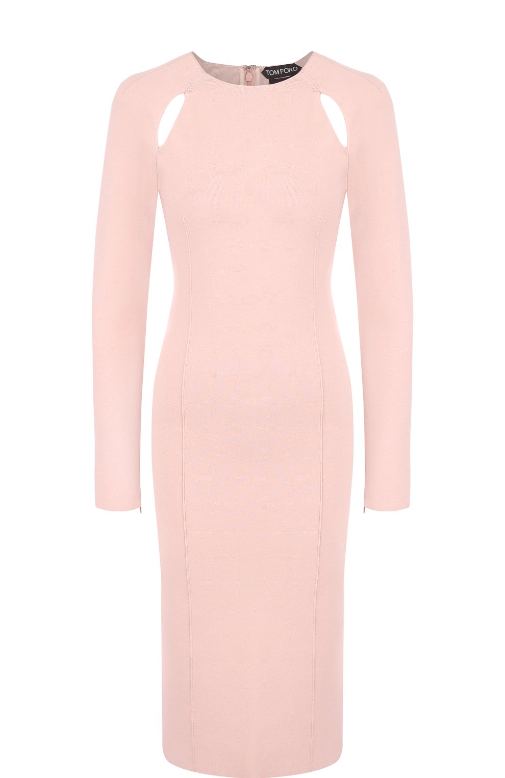 Однотонное приталенное платье с круглым вырезом TOM FORD, арт. ACK173-YAX169, фото 1