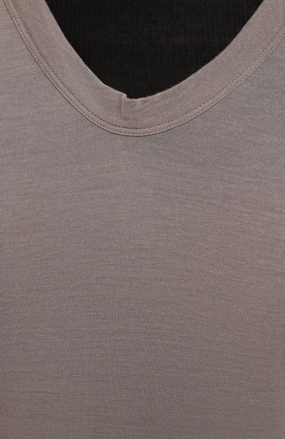 Лонгслив из вискозы и шелка RICK OWENS серого цвета по цене 29950 руб., арт. RP20F2200/JS, фото 5 Лонгслив из вискозы и шелка RICK OWENS, арт. RP20F2200/JS, фото 5