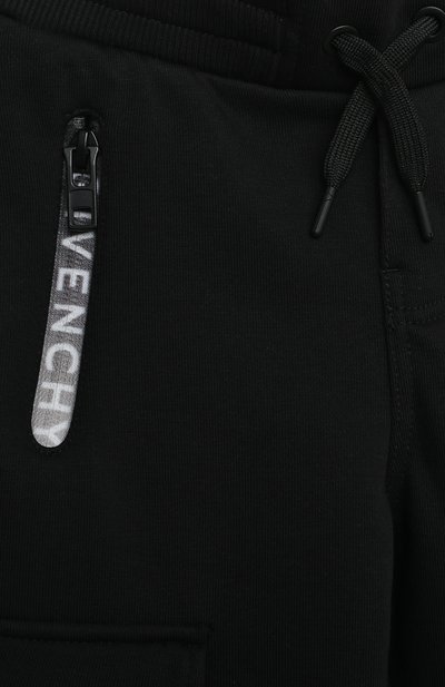 Хлопковые джоггеры GIVENCHY черного цвета по цене 30900 руб., арт. H24115, фото 3 Хлопковые джоггеры GIVENCHY, арт. H24115, фото 3