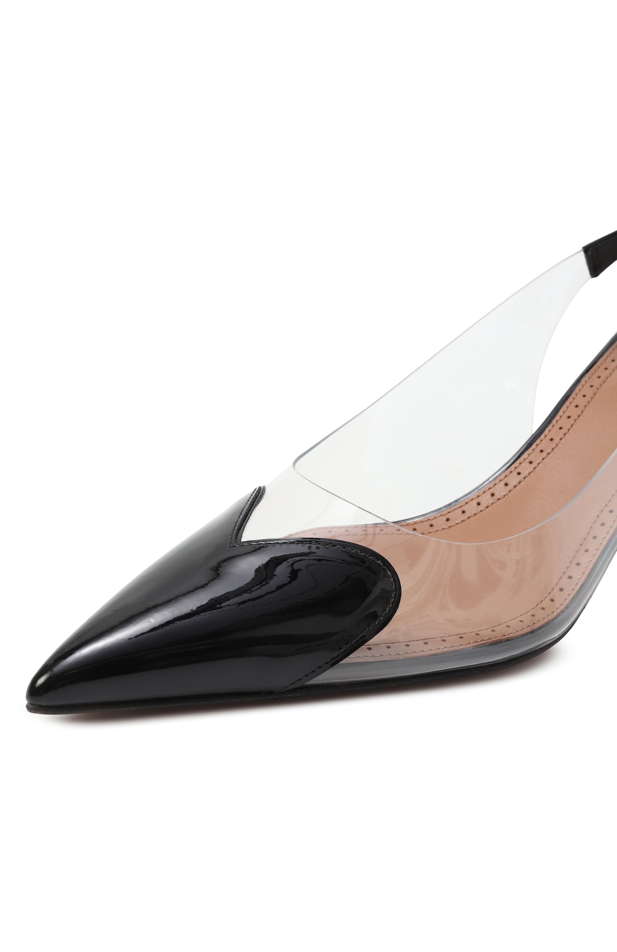 Комбинированные туфли ALAIA черного цвета по цене 125500 руб., арт. AA3E057CK150, фото 7 Комбинированные туфли ALAIA, арт. AA3E057CK150, фото 7