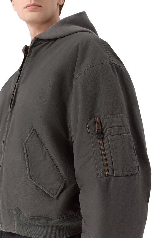 Хлопковый бомбер Balenciaga 857699/TTP10 Зелёный  857699/TTP10 Фото 5