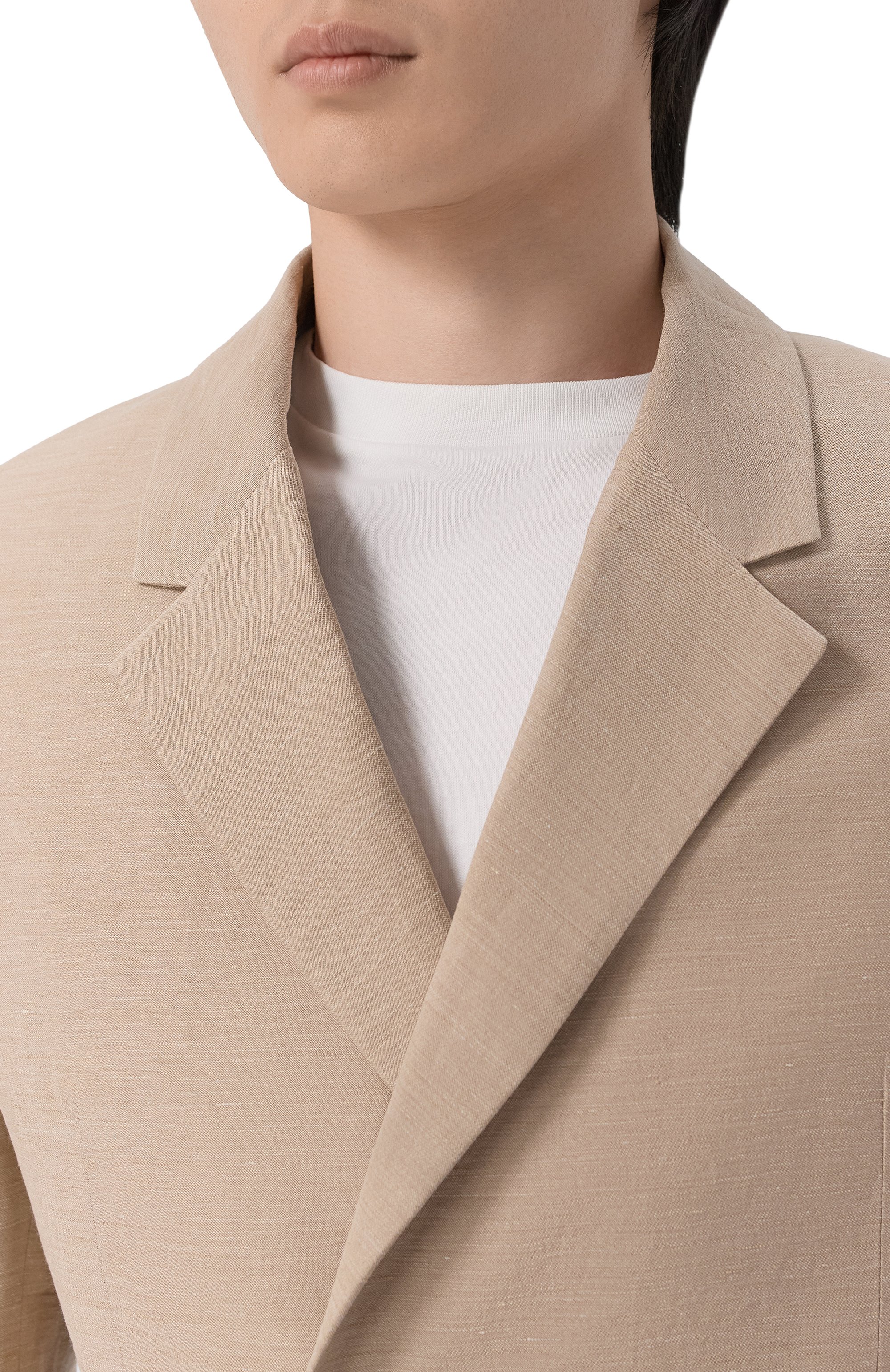 Пиджак изо льна и вискозы JACQUEMUS бежевого цвета по цене 109500 руб., арт. 26EJAM00111/AW00853, фото 5 Пиджак изо льна и вискозы JACQUEMUS, арт. 26EJAM00111/AW00853, фото 5
