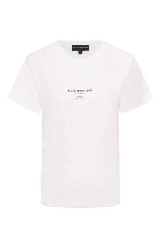 Хлопковая футболка Emporio Armani EW002837/AF12597 Белый EW002837/AF12597