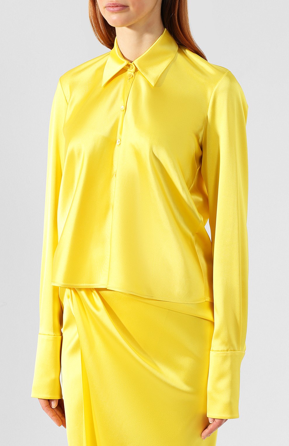 Атласная блузка BALENCIAGA, арт. 571094/TA021, фото 3