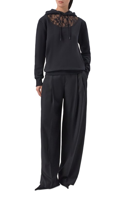 Хлопковое худи Nina Ricci 26PJT0026/C01103 Чёрный  26PJT0026/C01103 Фото 2