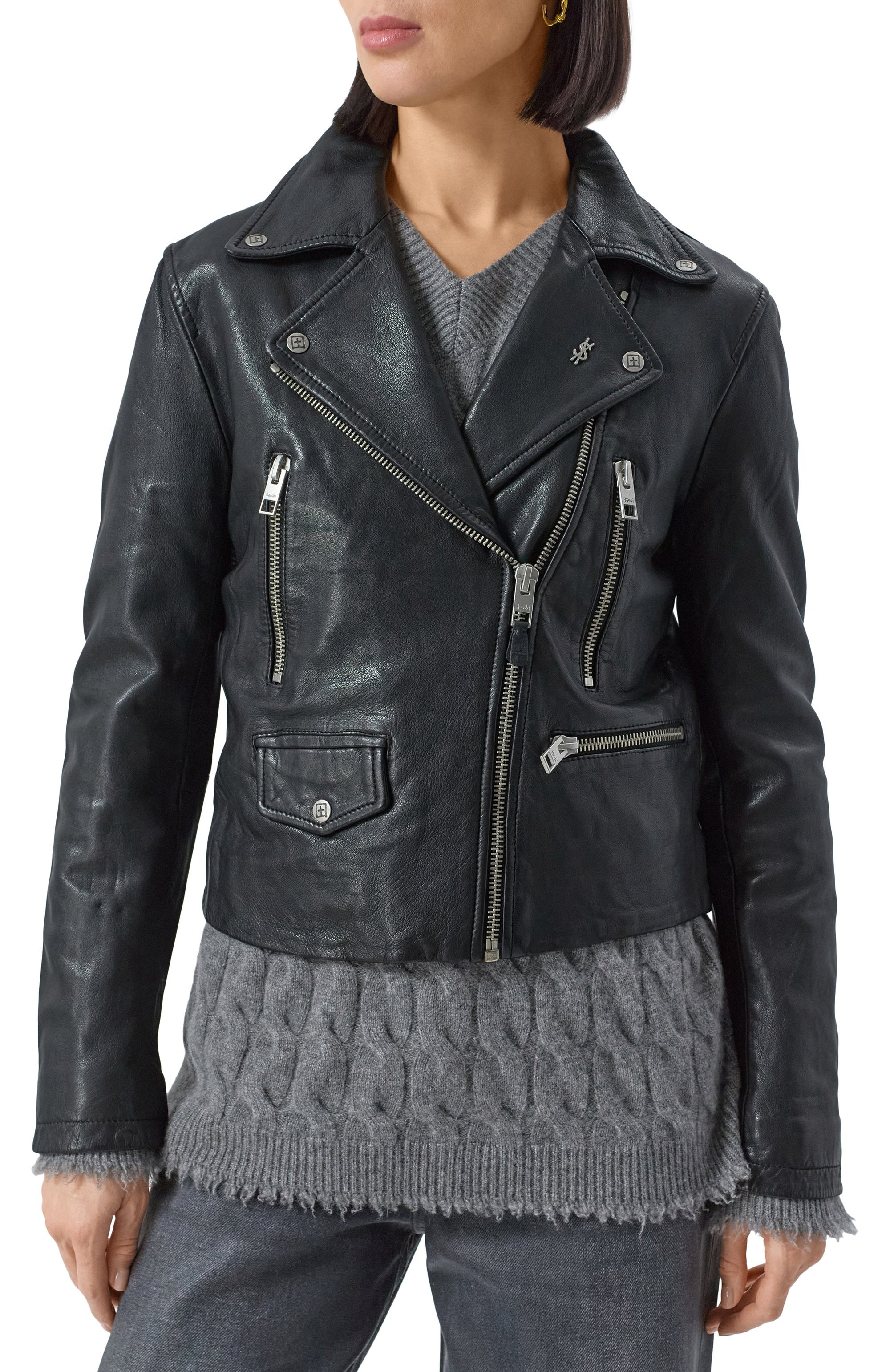 Кожаная куртка KSUBI черного цвета по цене 95650 руб., арт. 5000004726, фото 3 Кожаная куртка KSUBI, арт. 5000004726, фото 3