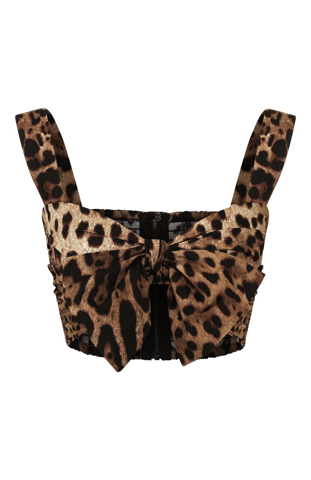 Хлопковый топ DOLCE & GABBANA леопардового цвета по цене 89950 руб., арт. F74H5T/HS5E3, фото 1 Хлопковый топ DOLCE & GABBANA, арт. F74H5T/HS5E3, фото 1