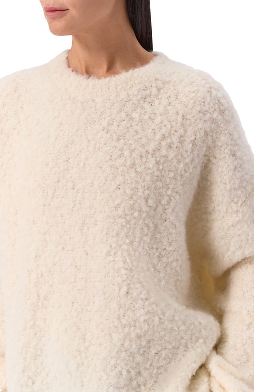 Шерстяной свитер TOTEME 254-WRT0580-YA0193 Кремовый  254-WRT0580-YA0193 Фото 5