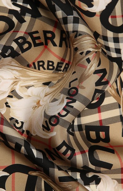 Шелковый шарф BURBERRY, арт. 8037475, фото 4