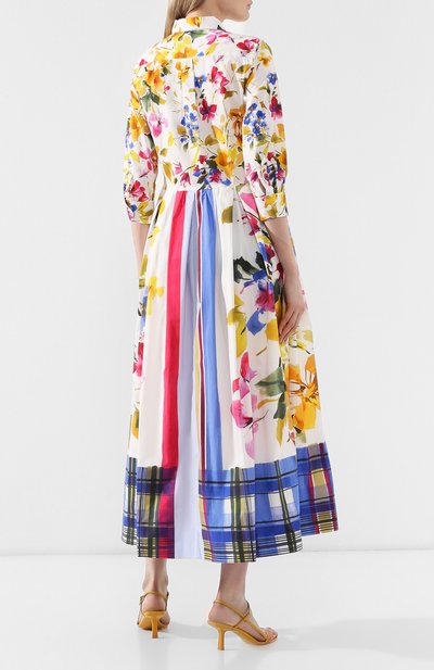 Хлопковое платье SARA ROKA разноцветного цвета по цене 39950 руб., арт. ELENAT96/SS19-31, фото 4 Хлопковое платье SARA ROKA, арт. ELENAT96/SS19-31, фото 4