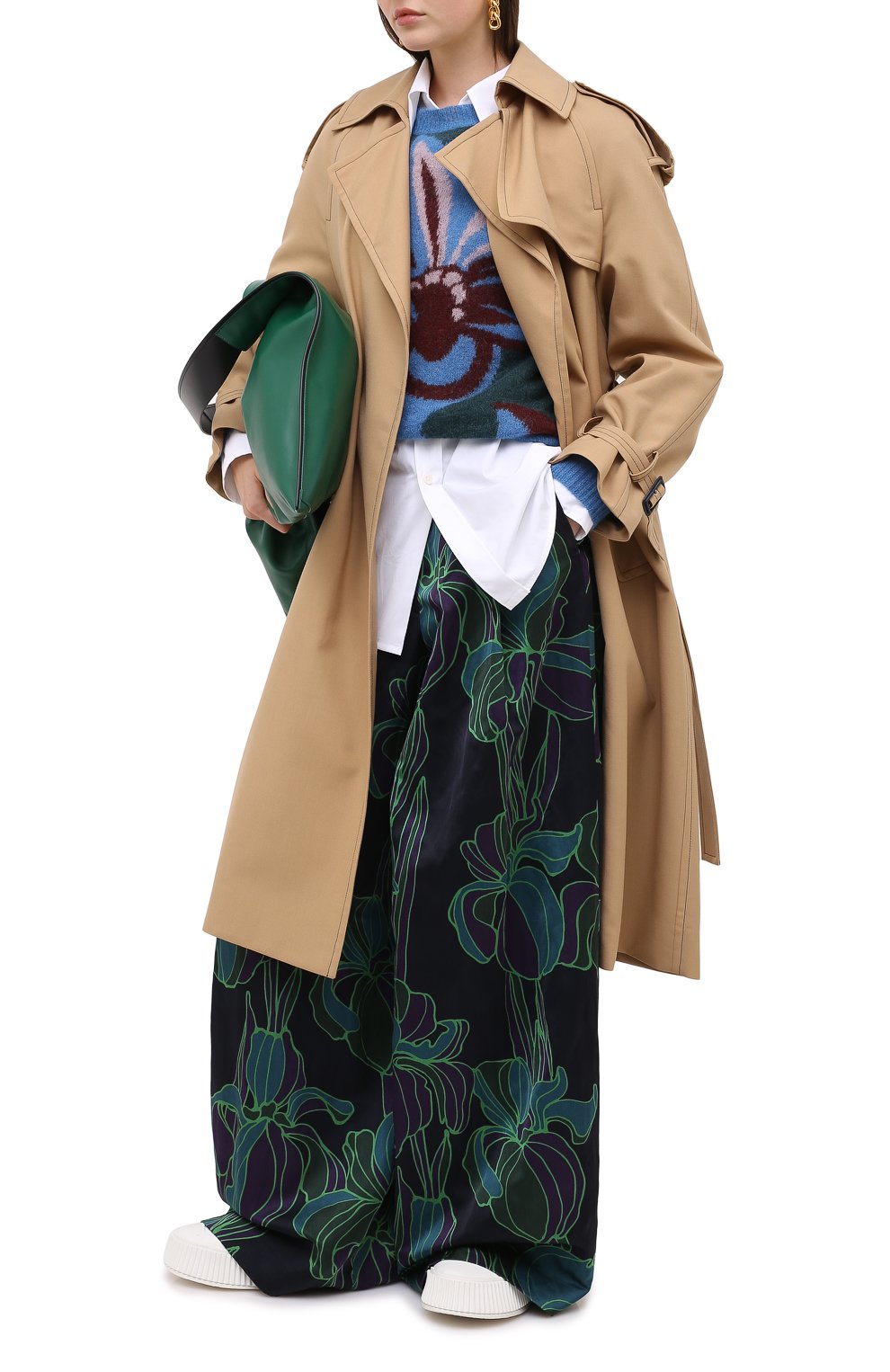 Шерстяной свитер DRIES VAN NOTEN синего цвета по цене 52250 руб., арт. 202-31209-1710, фото 2 Шерстяной свитер DRIES VAN NOTEN, арт. 202-31209-1710, фото 2