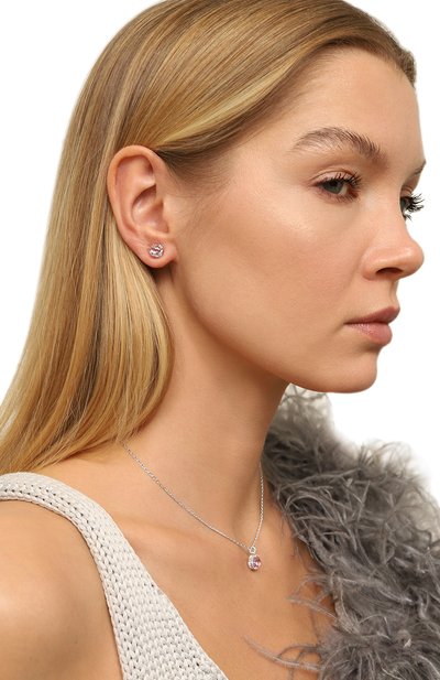 Серьги birthstone SWAROVSKI розового цвета по цене 8610 руб., арт. 5615521, фото 2 Серьги birthstone SWAROVSKI, арт. 5615521, фото 2