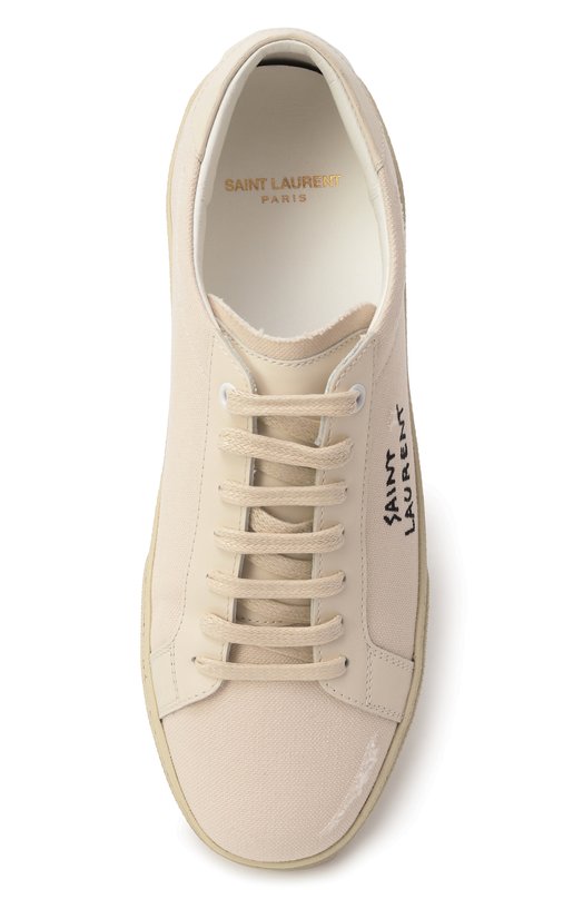 Текстильные кеды Court Classic Saint Laurent 610648/GUP10 Кремовый  610648/GUP10 Фото 6