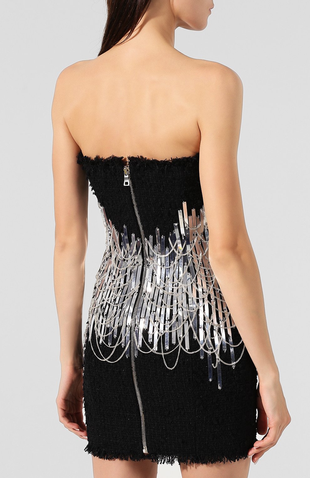 Платье BALMAIN черного цвета по цене 717500 руб., арт. RF06343/P009, фото 4 Платье BALMAIN, арт. RF06343/P009, фото 4