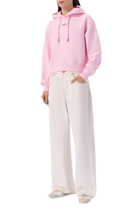 Хлопковое худи Jacquemus 24EH0W00247/AJ00109 Розовый  24EH0W00247/AJ00109 Фото 2