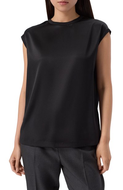 Атласный топ BRUNELLO CUCINELLI, арт. MPC59EH500, фото 3