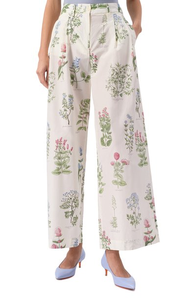 Брюки из хлопка и шелка COLOMBO белого цвета по цене 195000 руб., арт. PA00549/STAF/T0294-U-1Z, фото 3 Брюки из хлопка и шелка COLOMBO, арт. PA00549/STAF/T0294-U-1Z, фото 3