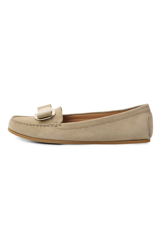 Замшевые мокасины New Vara Ferragamo 01K186/782454 Бежевый  01K186/782454 Фото 4