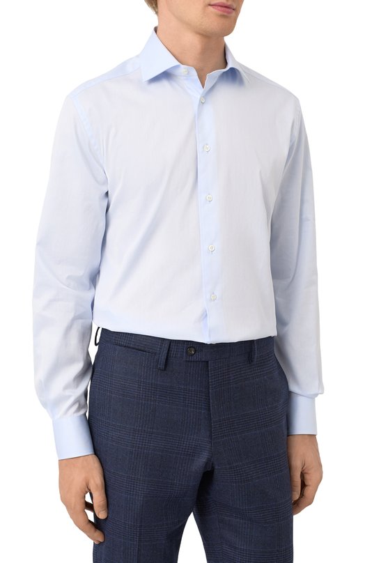 Хлопковая сорочка Corneliani 25P100-2511625 Голубой  25P100-2511625 Фото 3