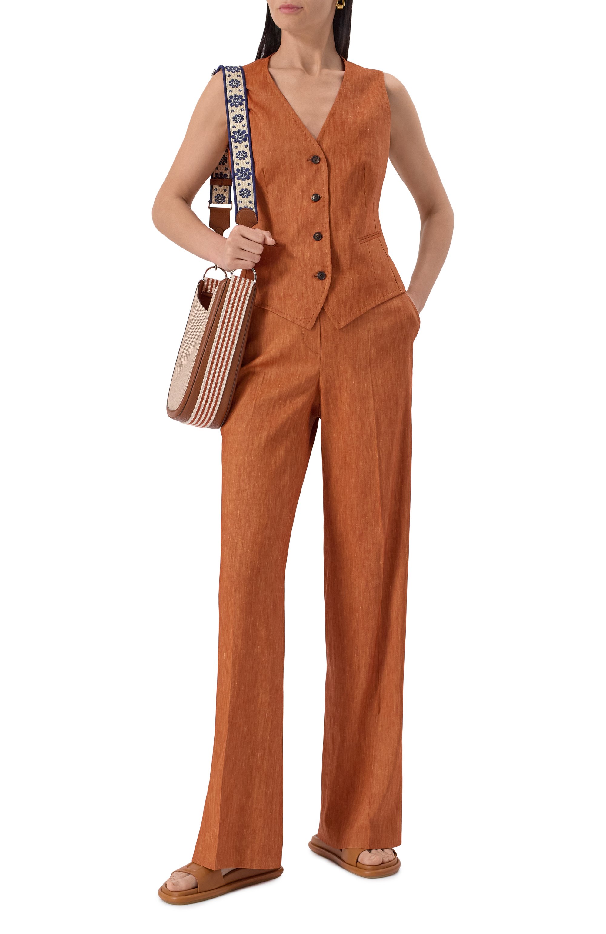 Жилет изо льна и шерсти KITON, арт. D47456K0919E03, фото 2