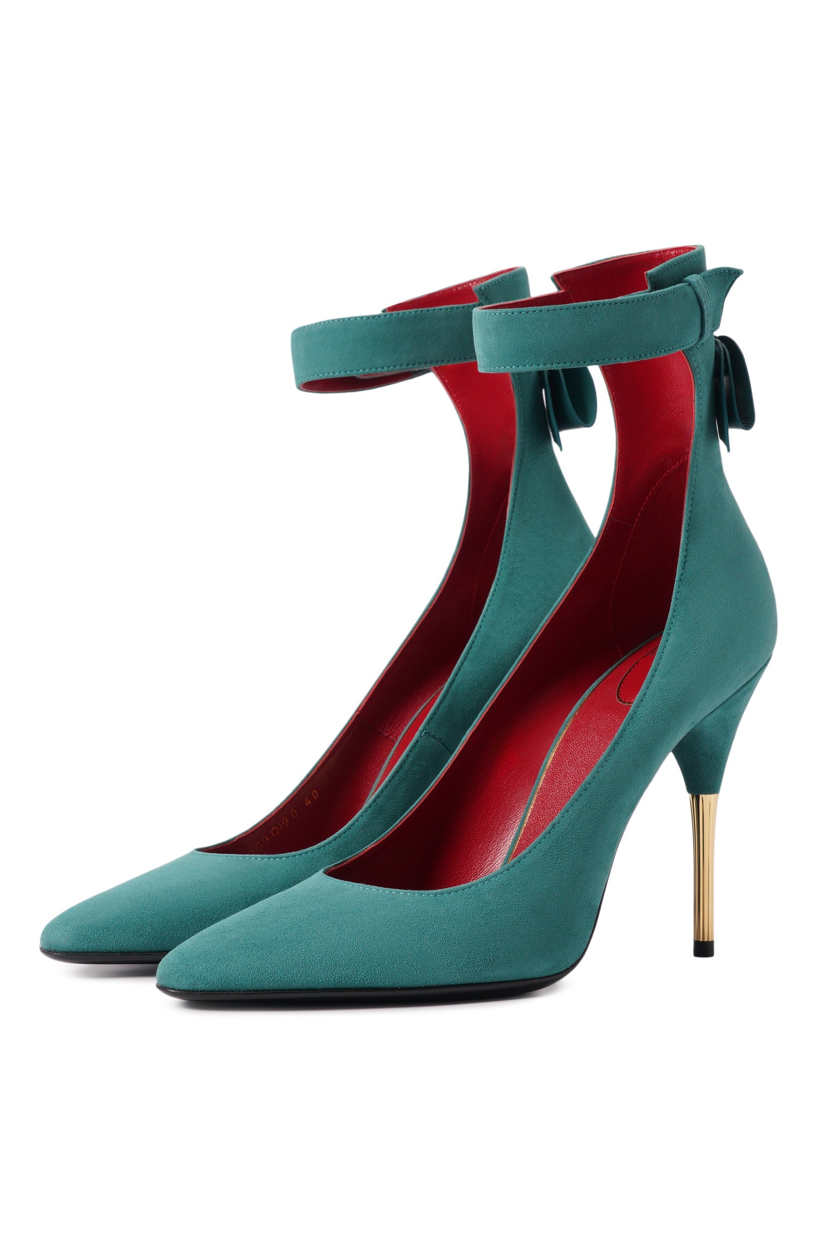 Замшевые туфли fatale 105 VALENTINO зеленого цвета по цене 145500 руб., арт. 9W0S0QI9/DLL, фото 1 Замшевые туфли fatale 105 VALENTINO, арт. 9W0S0QI9/DLL, фото 1