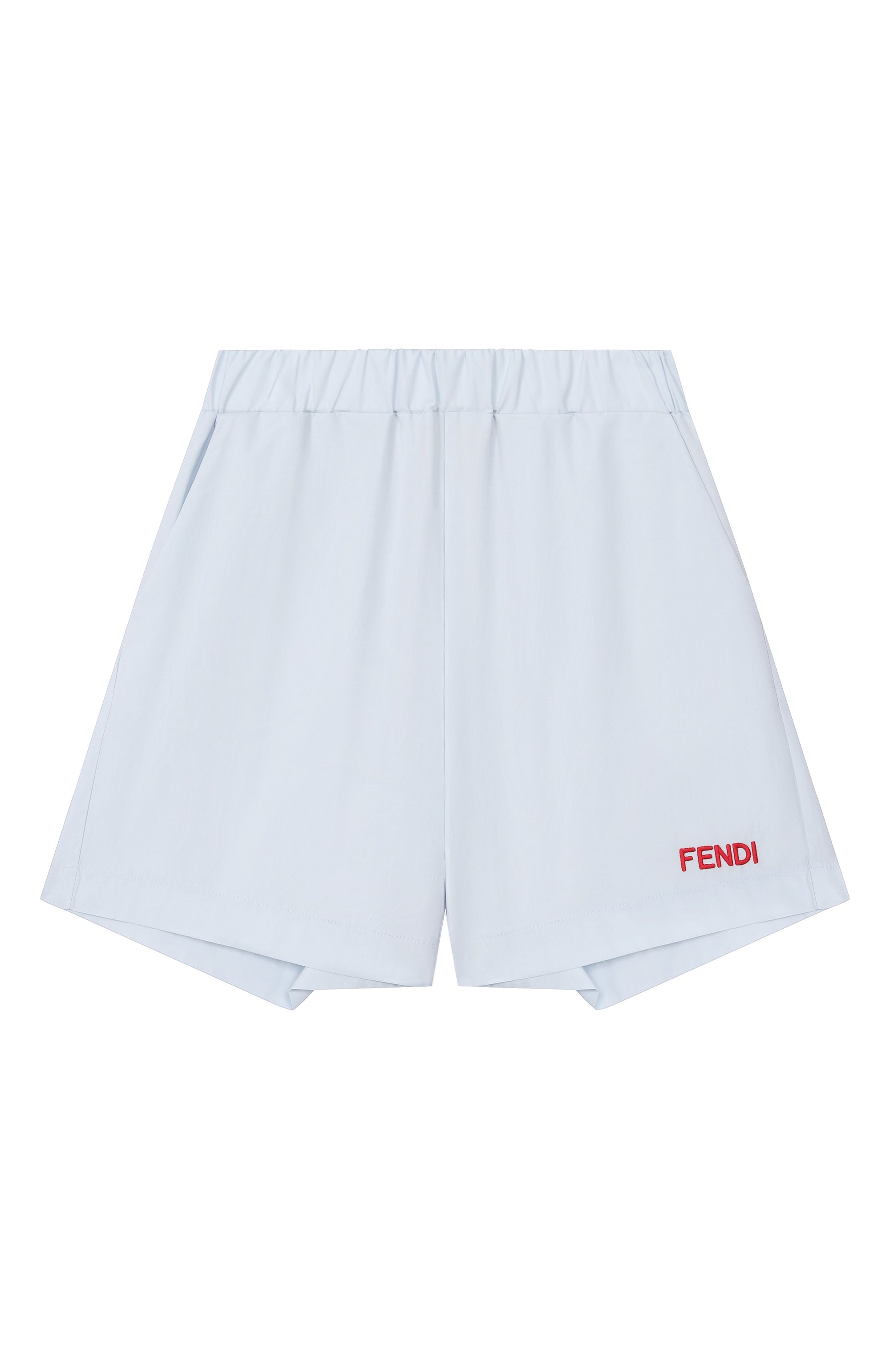 Хлопковые шорты FENDI голубого цвета по цене 52200 руб., арт. JMF589/AEXZ, фото 1 Хлопковые шорты FENDI, арт. JMF589/AEXZ, фото 1