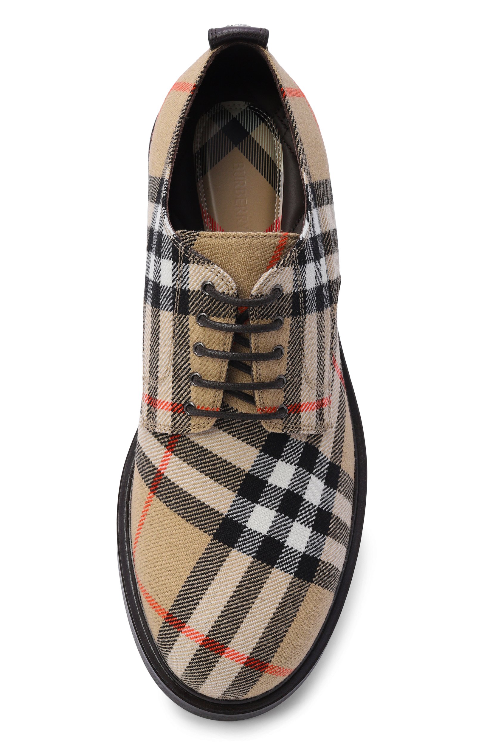 Текстильные дерби pembroke BURBERRY бежевого цвета по цене 89950 руб., арт. 8127964, фото 5 Текстильные дерби pembroke BURBERRY, арт. 8127964, фото 5