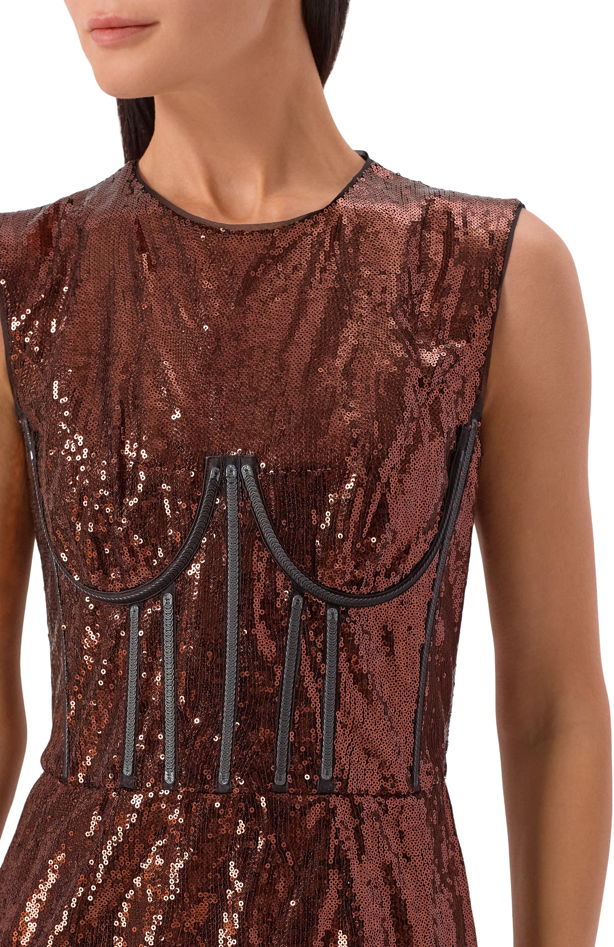 Платье с отделкой пайетками DOLCE & GABBANA, арт. I6GG2W/FLMK4, фото 5