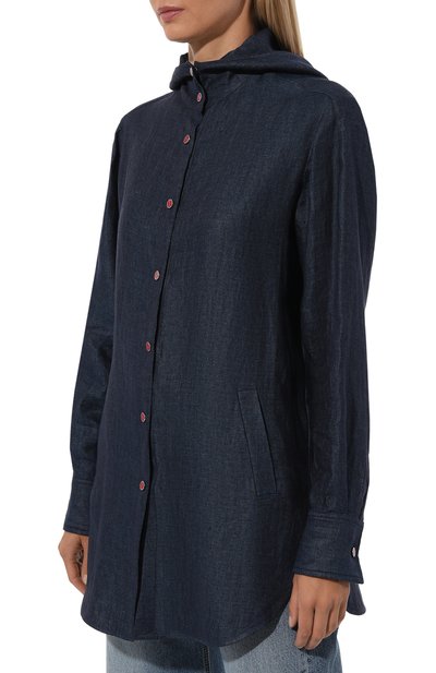 Льняная рубашка KITON, арт. D57444H08442, фото 3