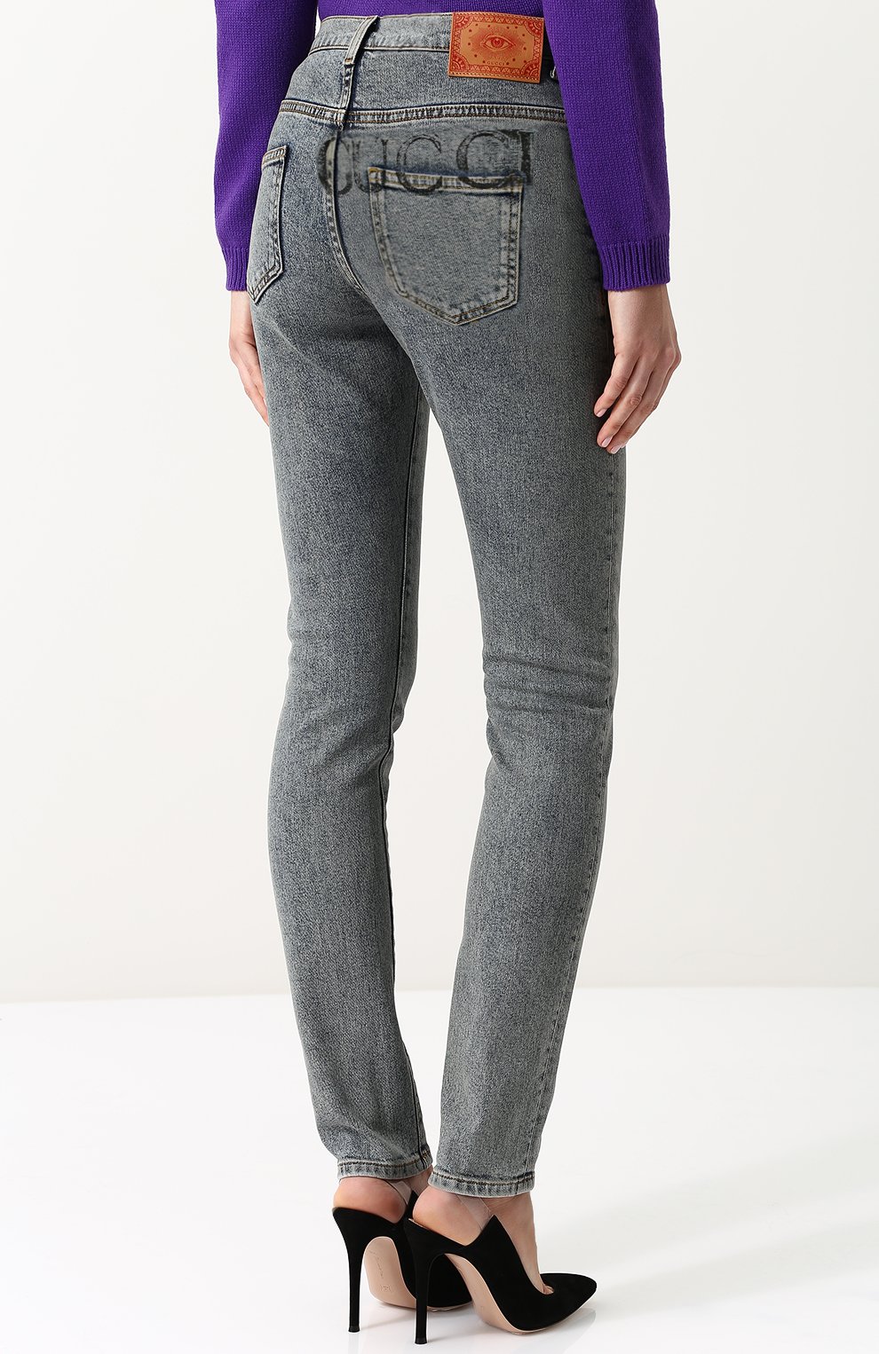 Джинсы-скинни с потертостями GUCCI, арт. 502797/XD741, фото 4