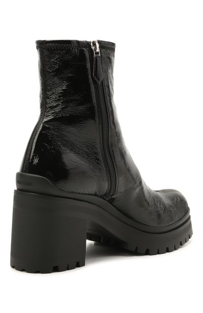 Кожаные ботильоны MIU MIU, арт. 5T193D-3LB1-F0002-080, фото 4